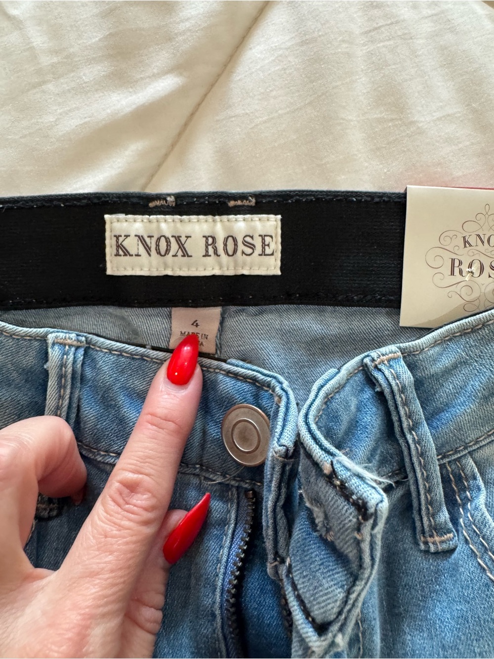 Knox Rose Medium Blue Flare Jeans